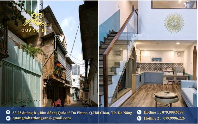 So sánh nhà trong hẻm với nhà mặt tiền