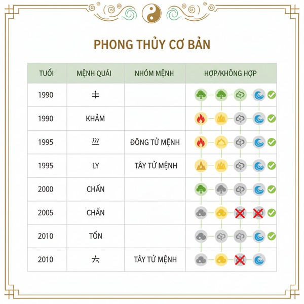 Nhà hướng đông hợp với tuổi nào - Bảng tra cứu