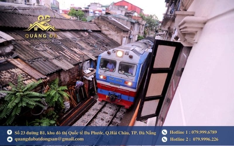 Vị trí nhà gần đường ray tàu sắt
