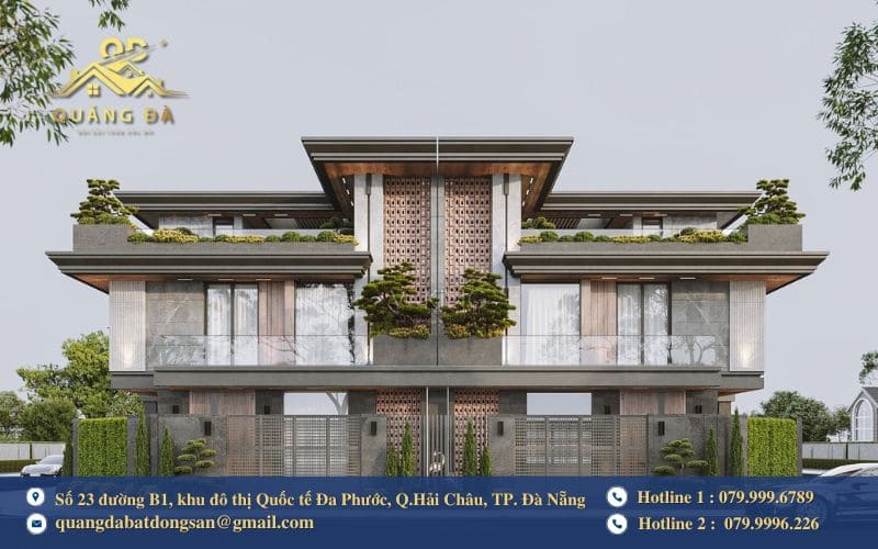 Thiết kế cảnh quan của biệt thự song lập