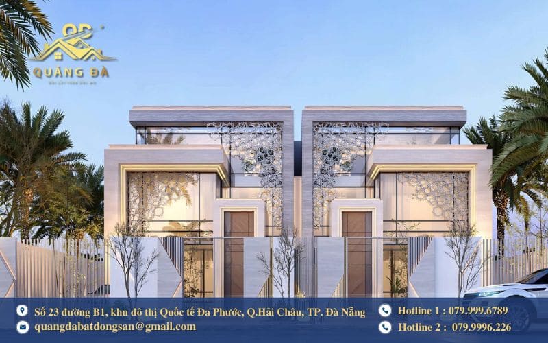 Diện tích hạn chế đối với biệt thự song lập