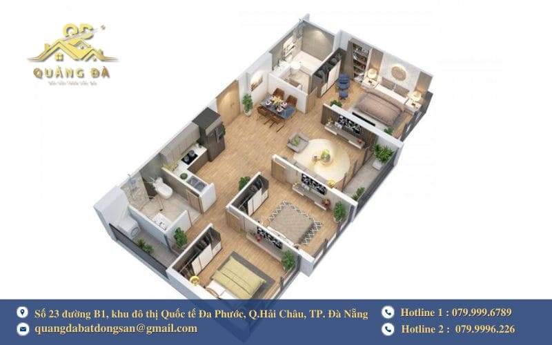 Bố cục bên trong căn hộ