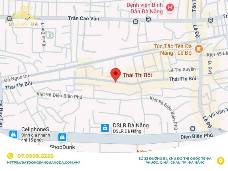 Cập nhật danh sách nhà bán đường Thái Thị Bôi, Đà Nẵng mới nhất