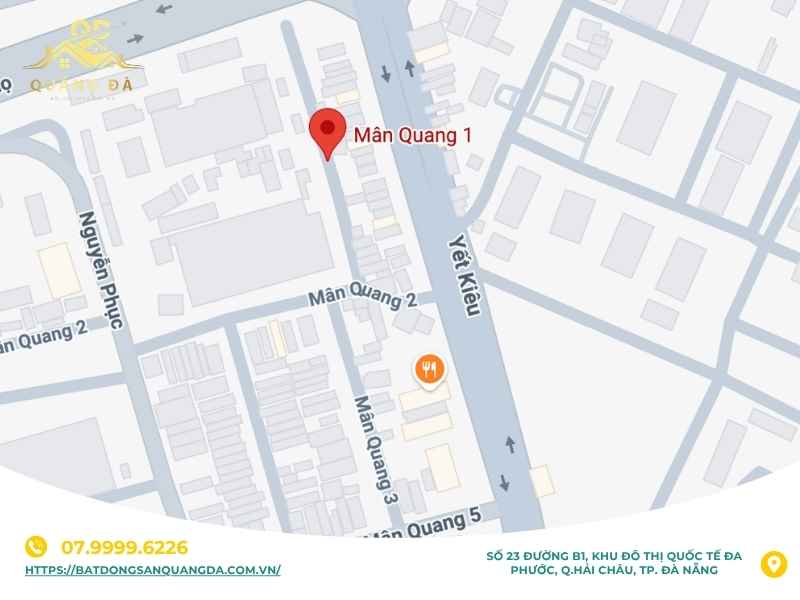 Mân Quang Đà Nẵng nằm ở khu vực nào?