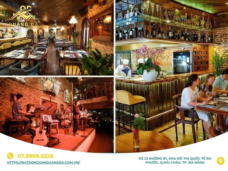 Bao quanh bởi ngân hàng, café, nhà hàng và khách sạn